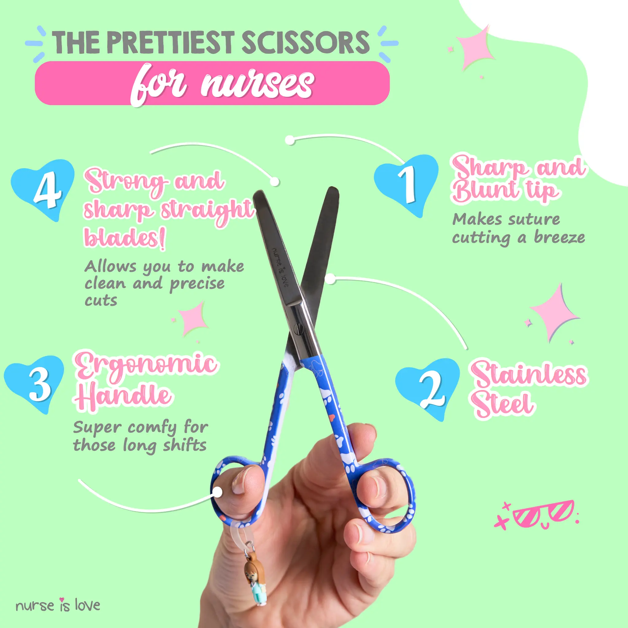 Mayo Blue Dog Paw Nursing Scissors