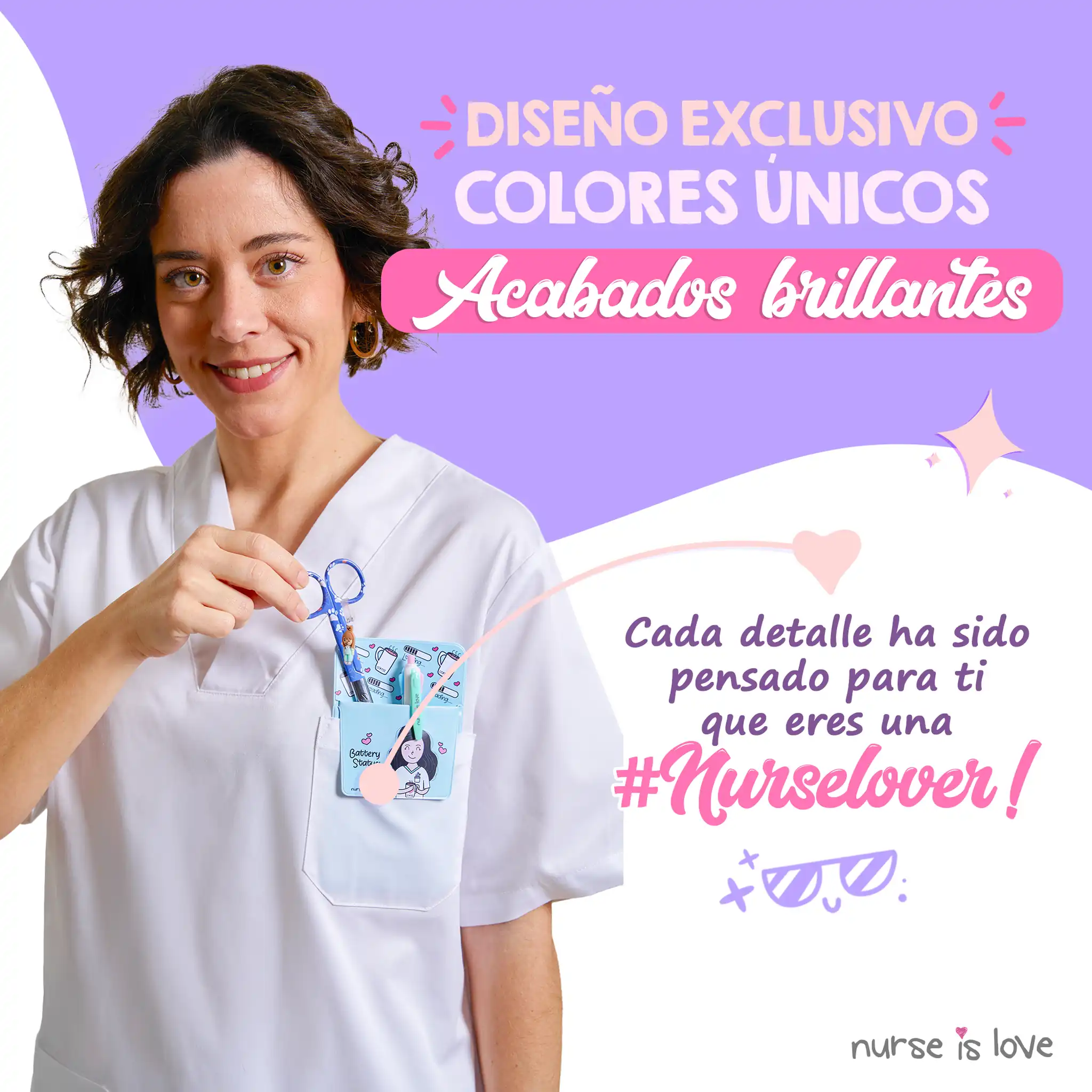 Tijeras Enfermería Mayo Huellas de Perro Azul