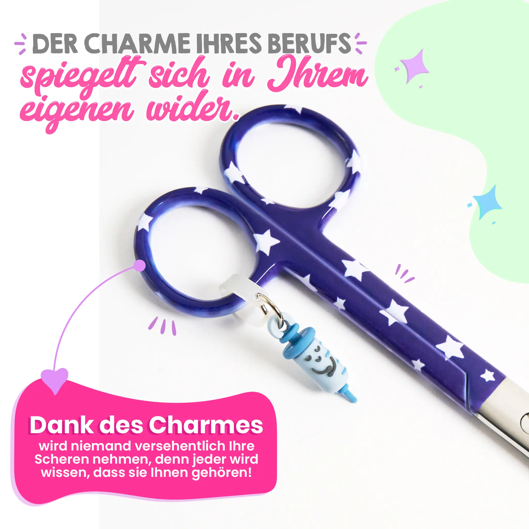 Pflege Schere Mayo Blaue Sterne