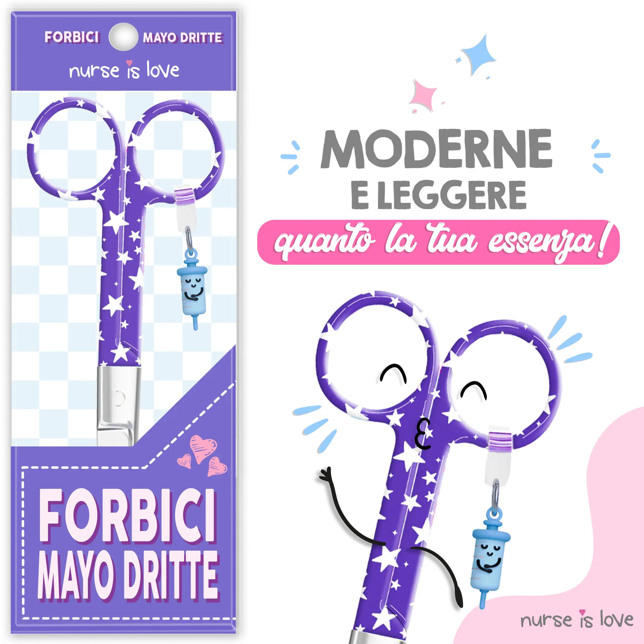 Forbici da Infermiera Mayo Stelle Blu