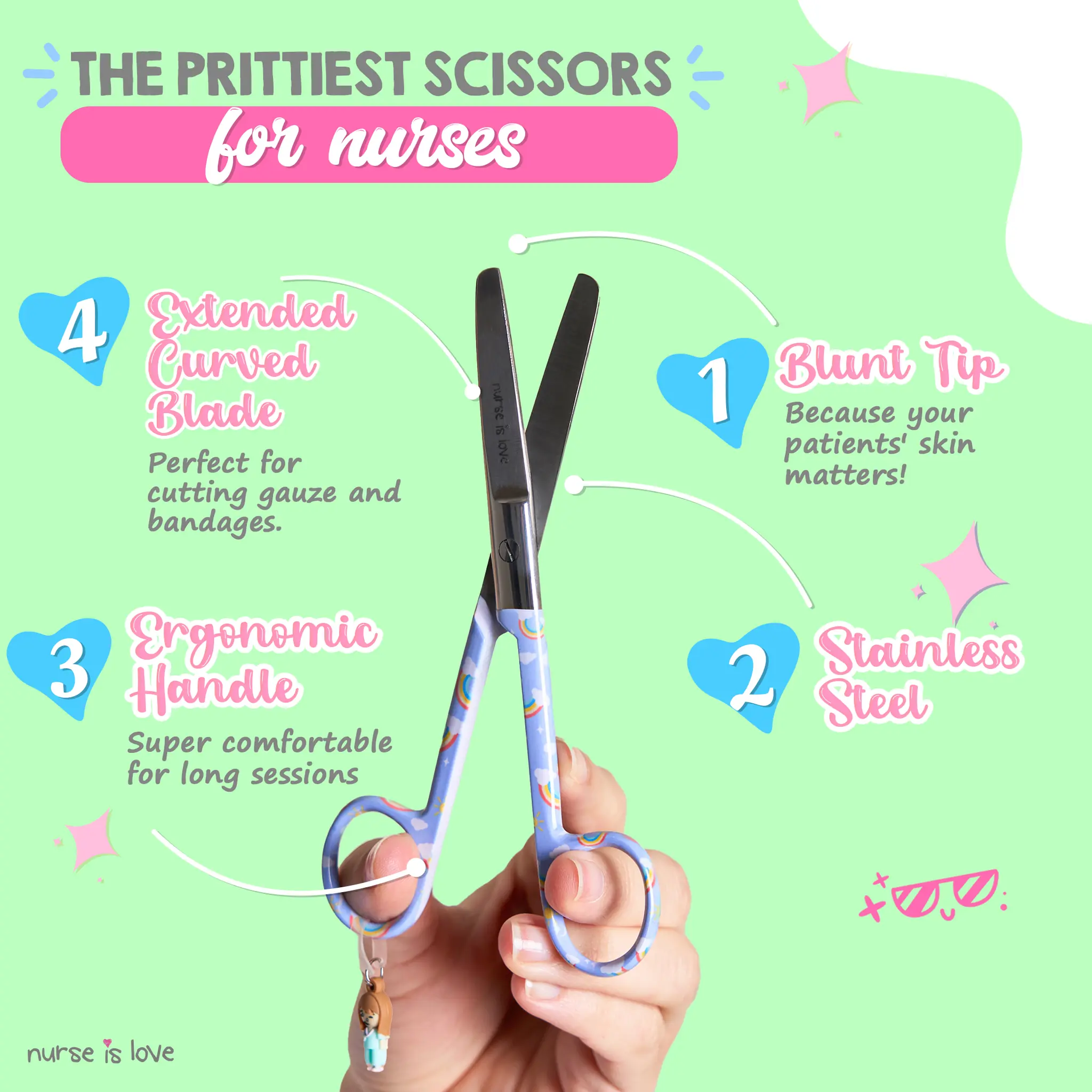 Mayo Rainbow Nursing Scissors