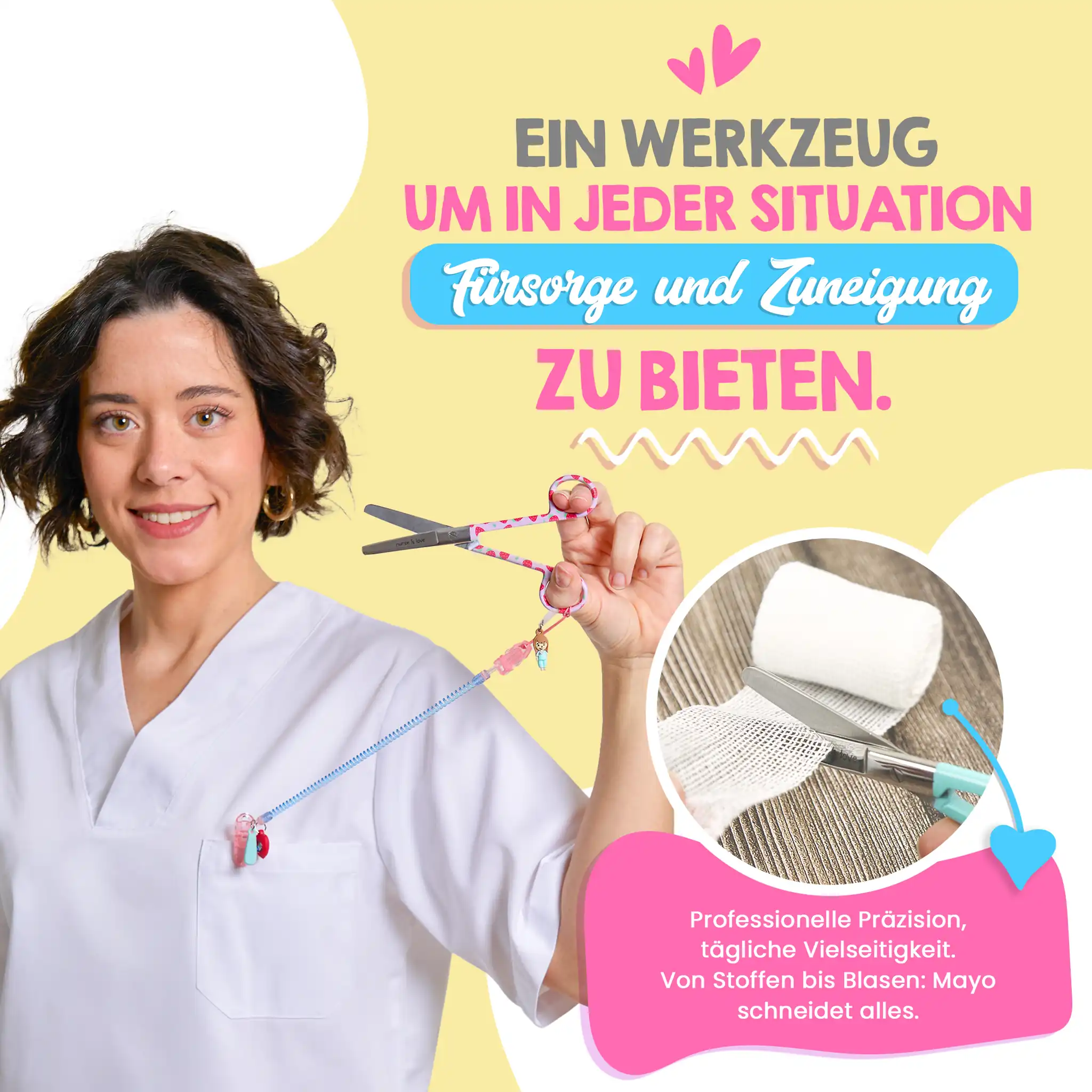 Pflege Schere Mayo Erdbeer Hintergrund