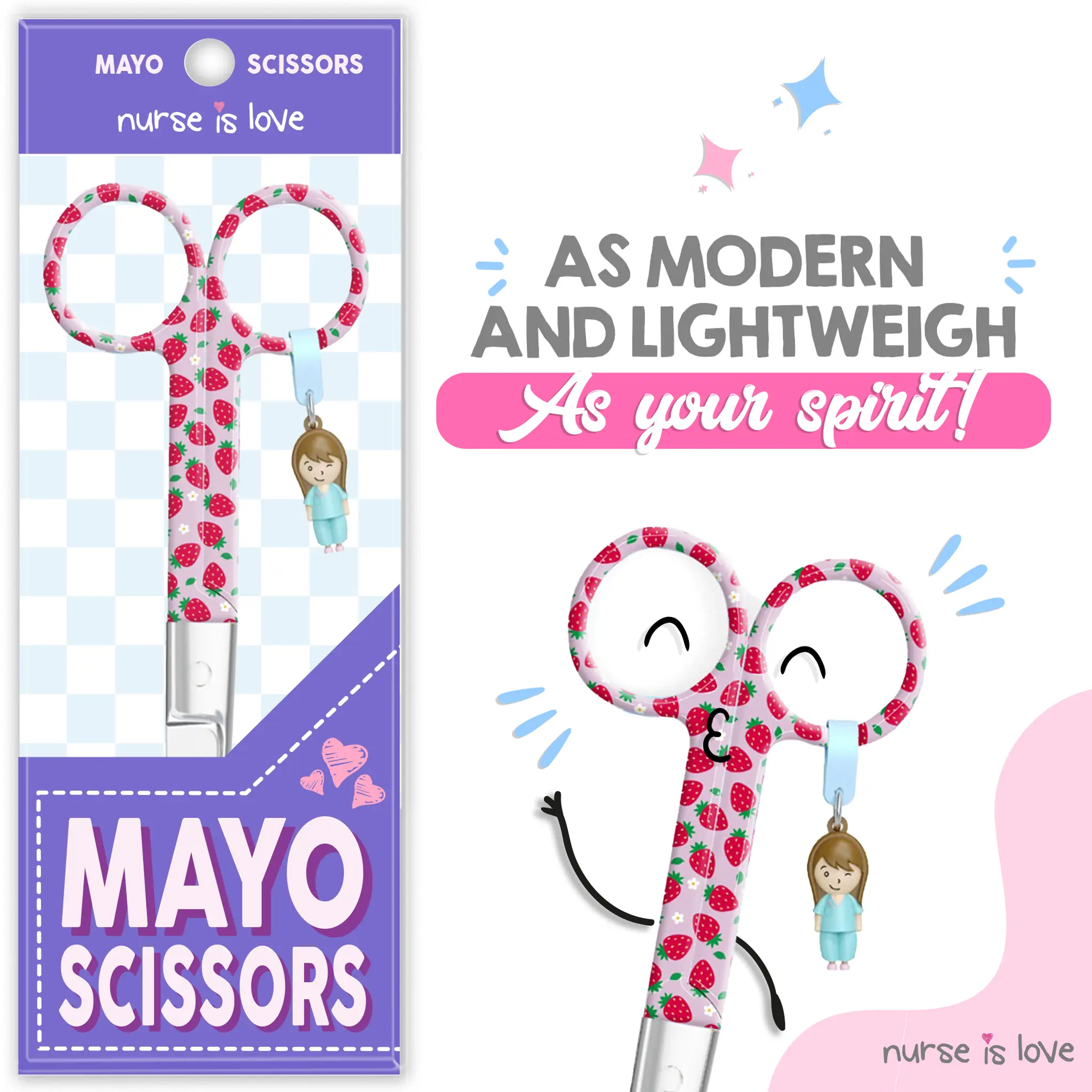 Mayo Strawberries Nursing Scissors