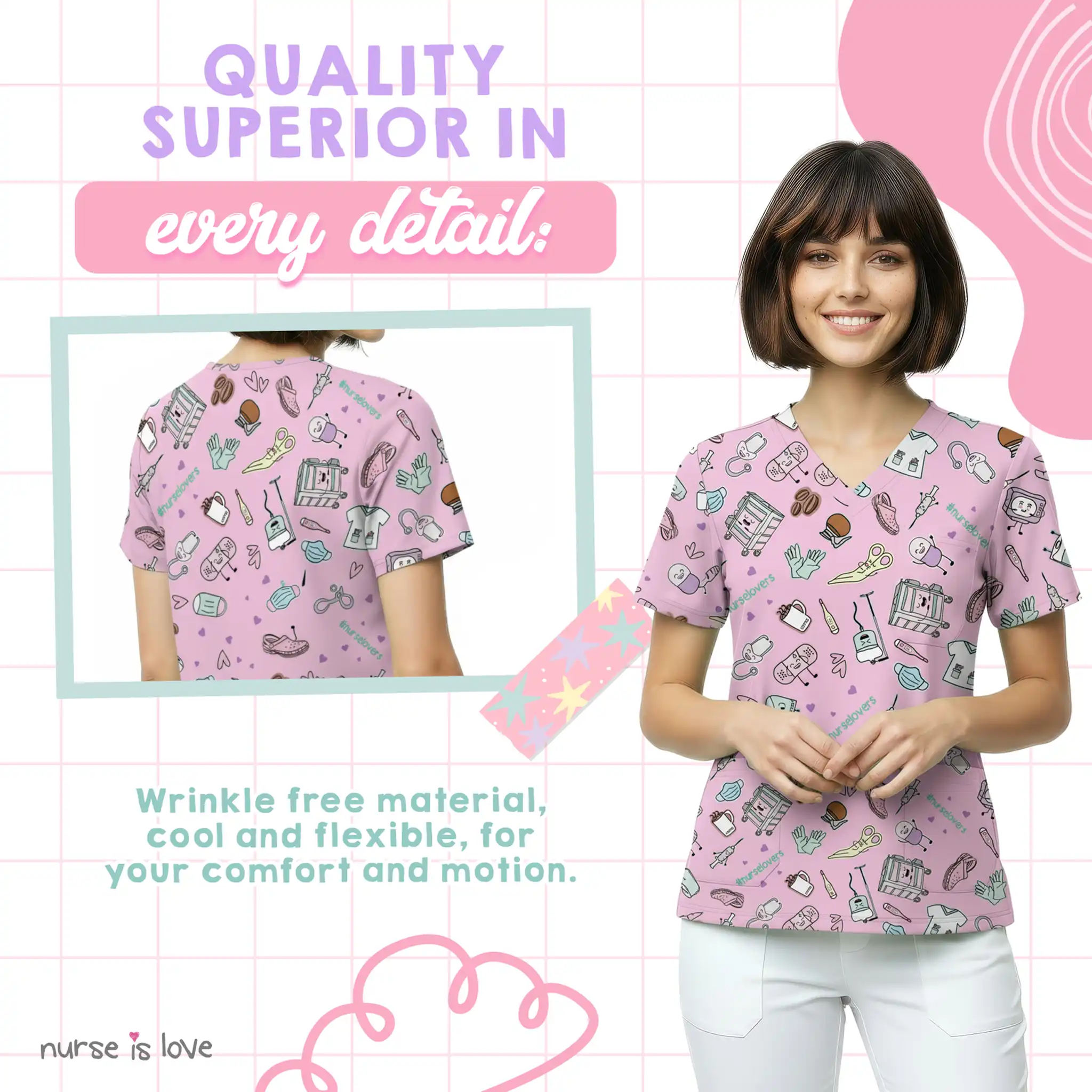 Pijama Rosa Café