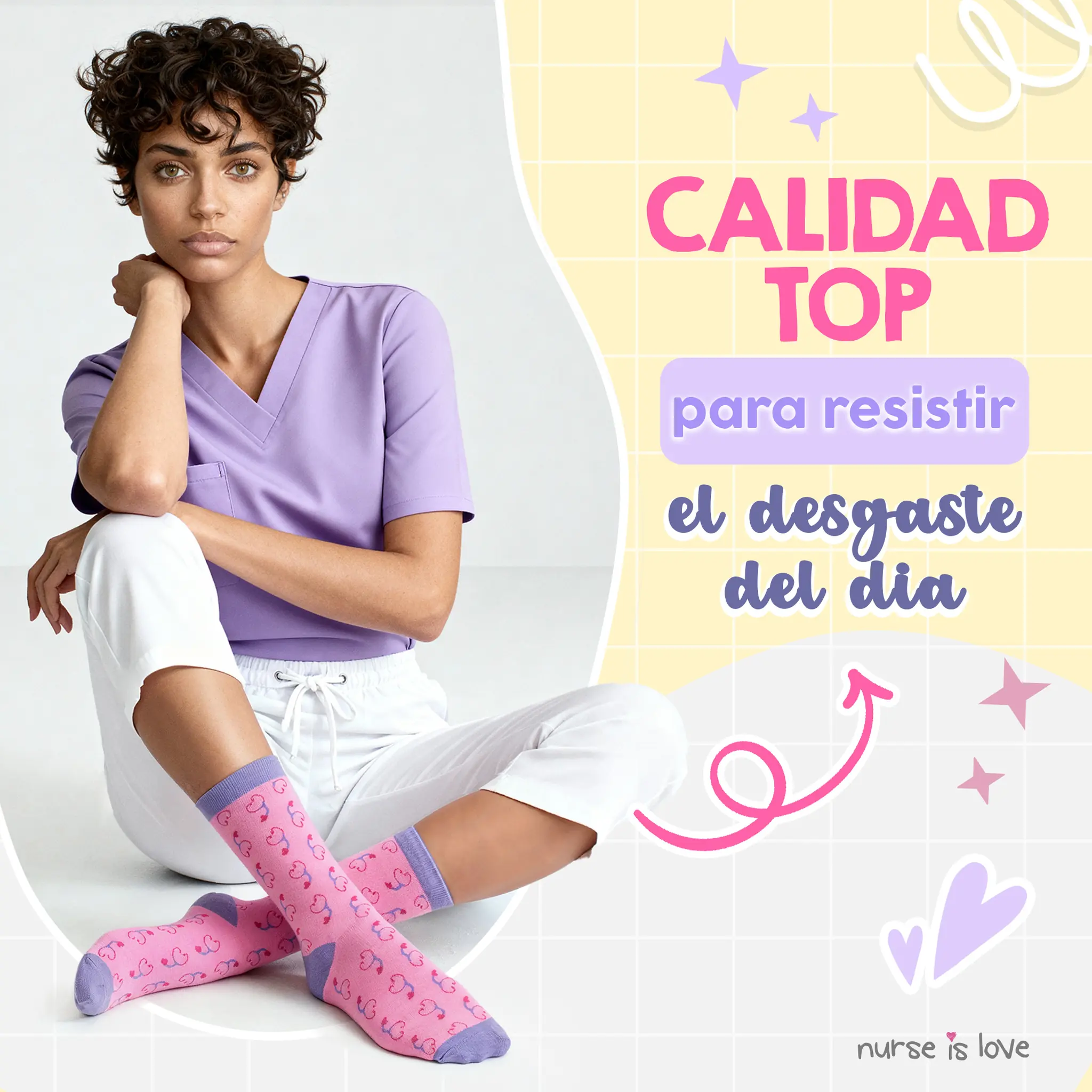 Calcetines Altos para Enfermeras (Set de 3)