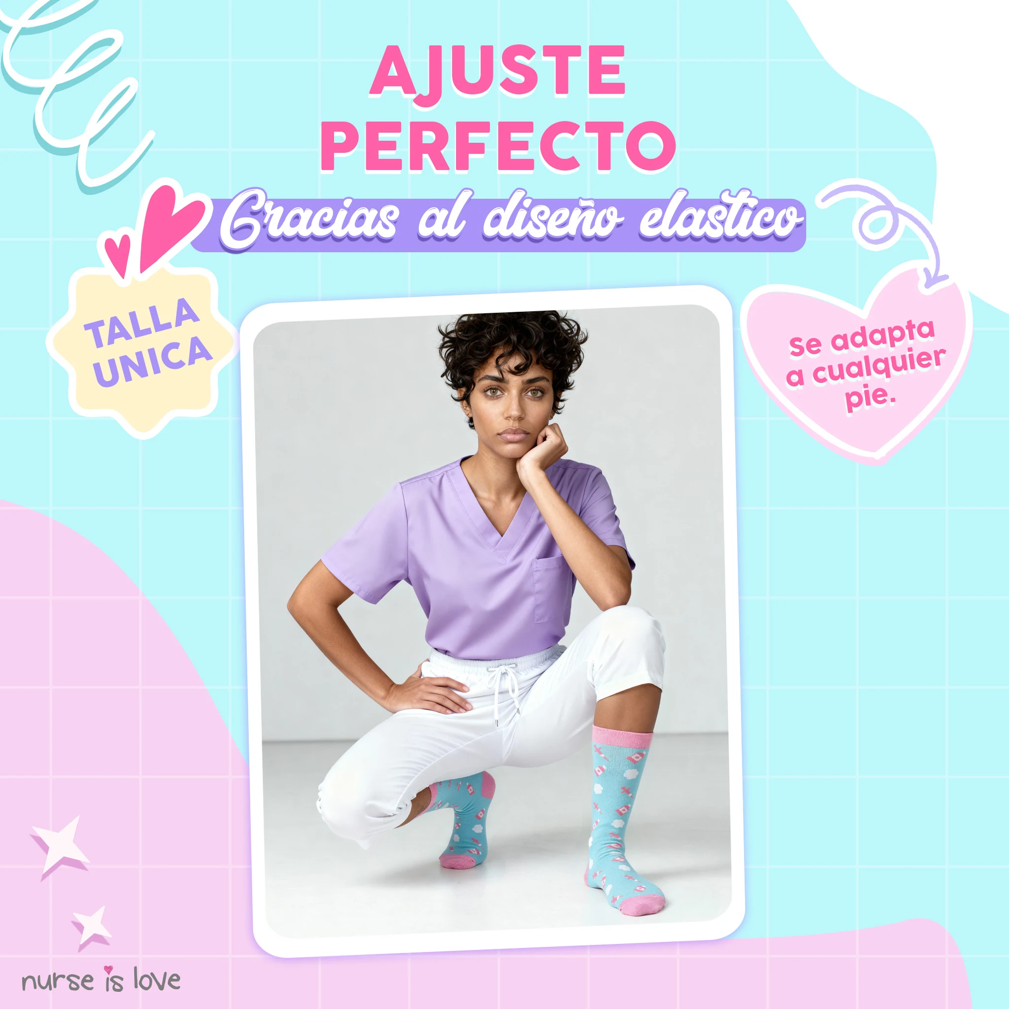 Calcetines Altos para Enfermeras (Set de 3)