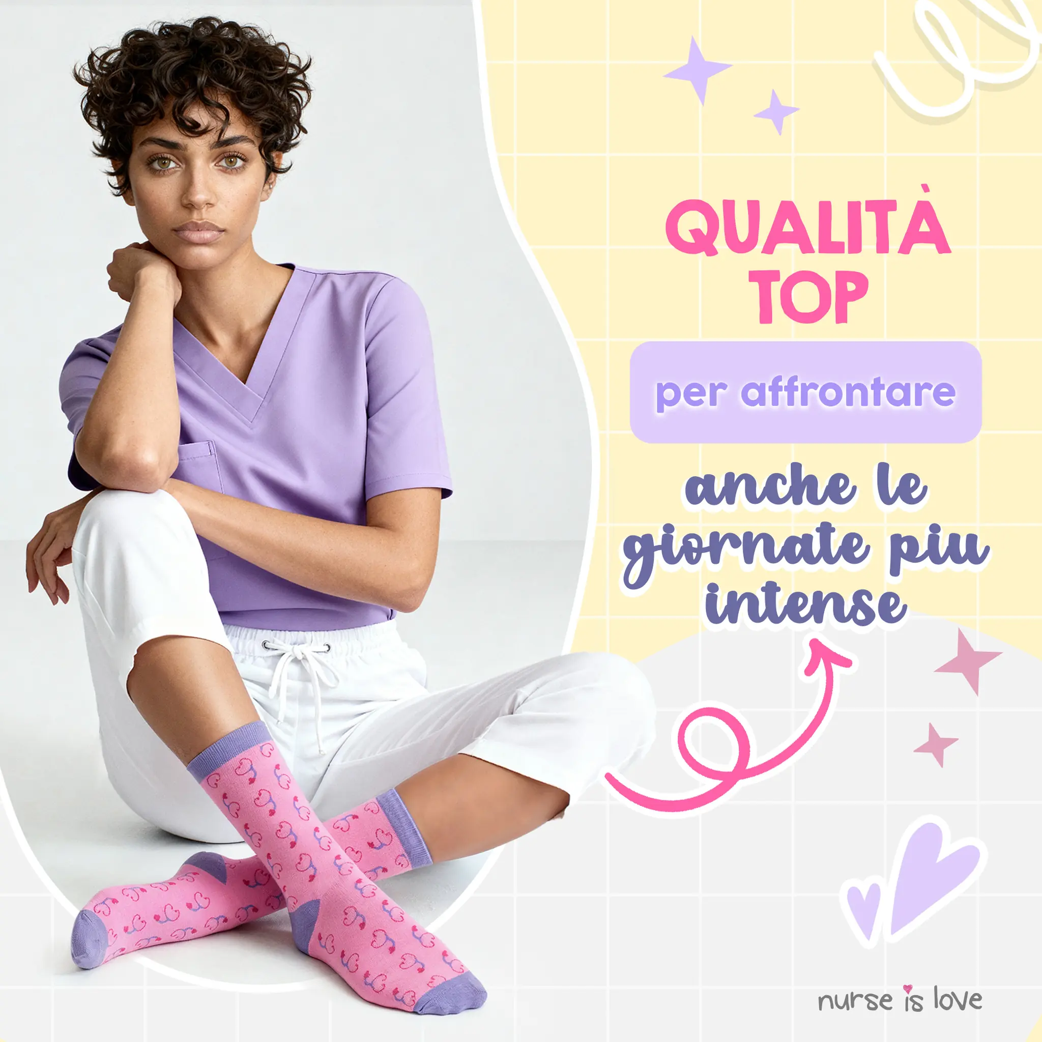 Calze Alte per Infermiere (Set da 3)