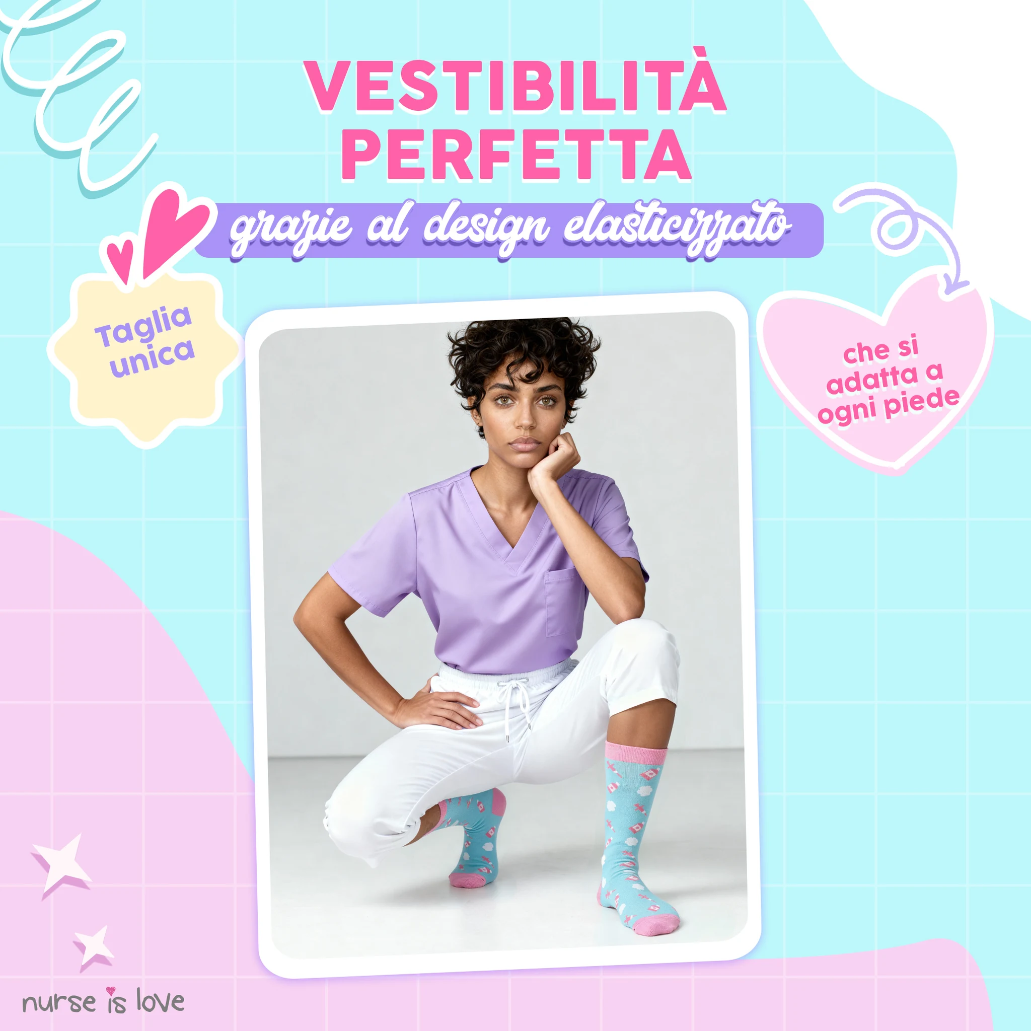 Calze Alte per Infermiere (Set da 3)