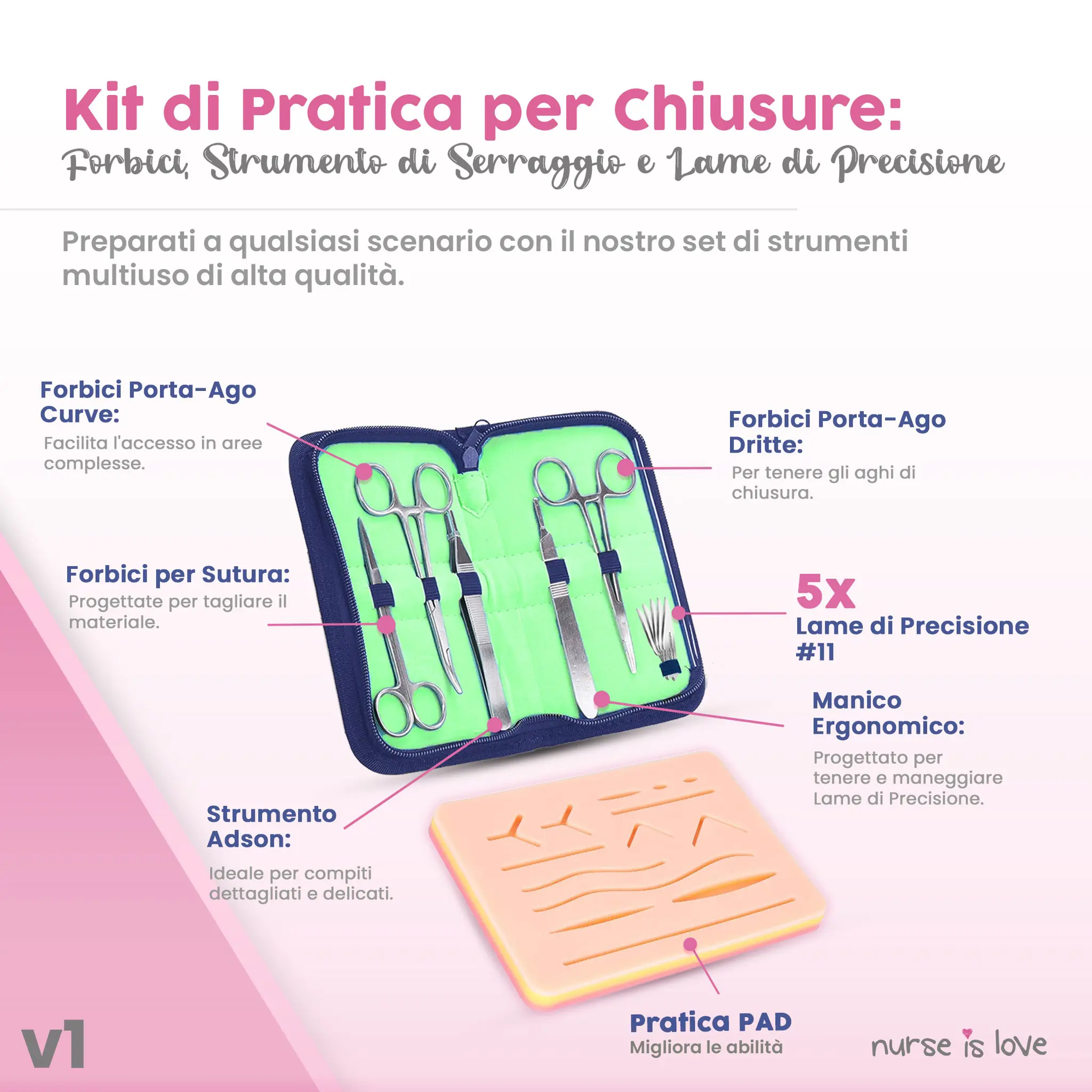 Kit di Sutura di Pratica