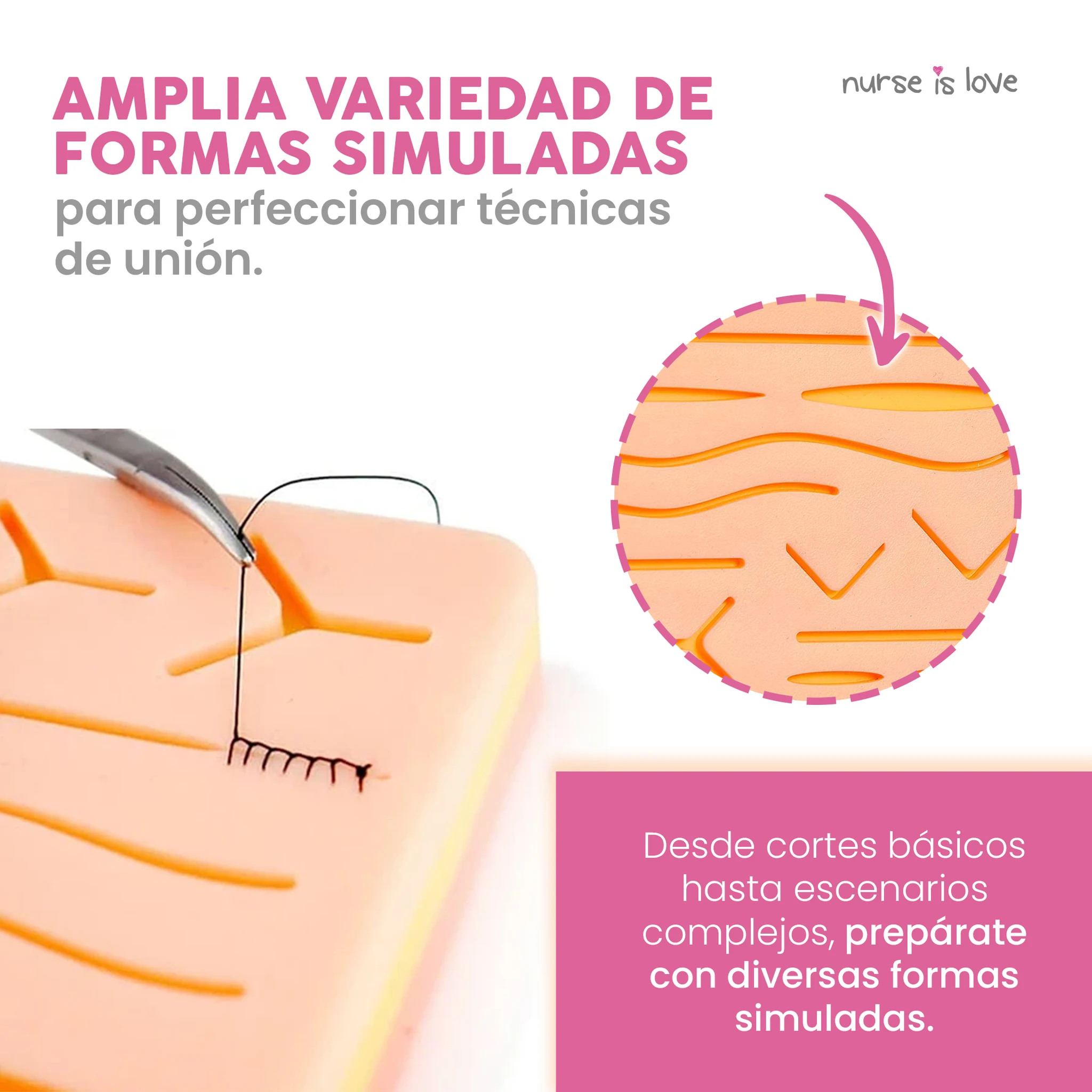 Almohadilla de Sutura de prácticas