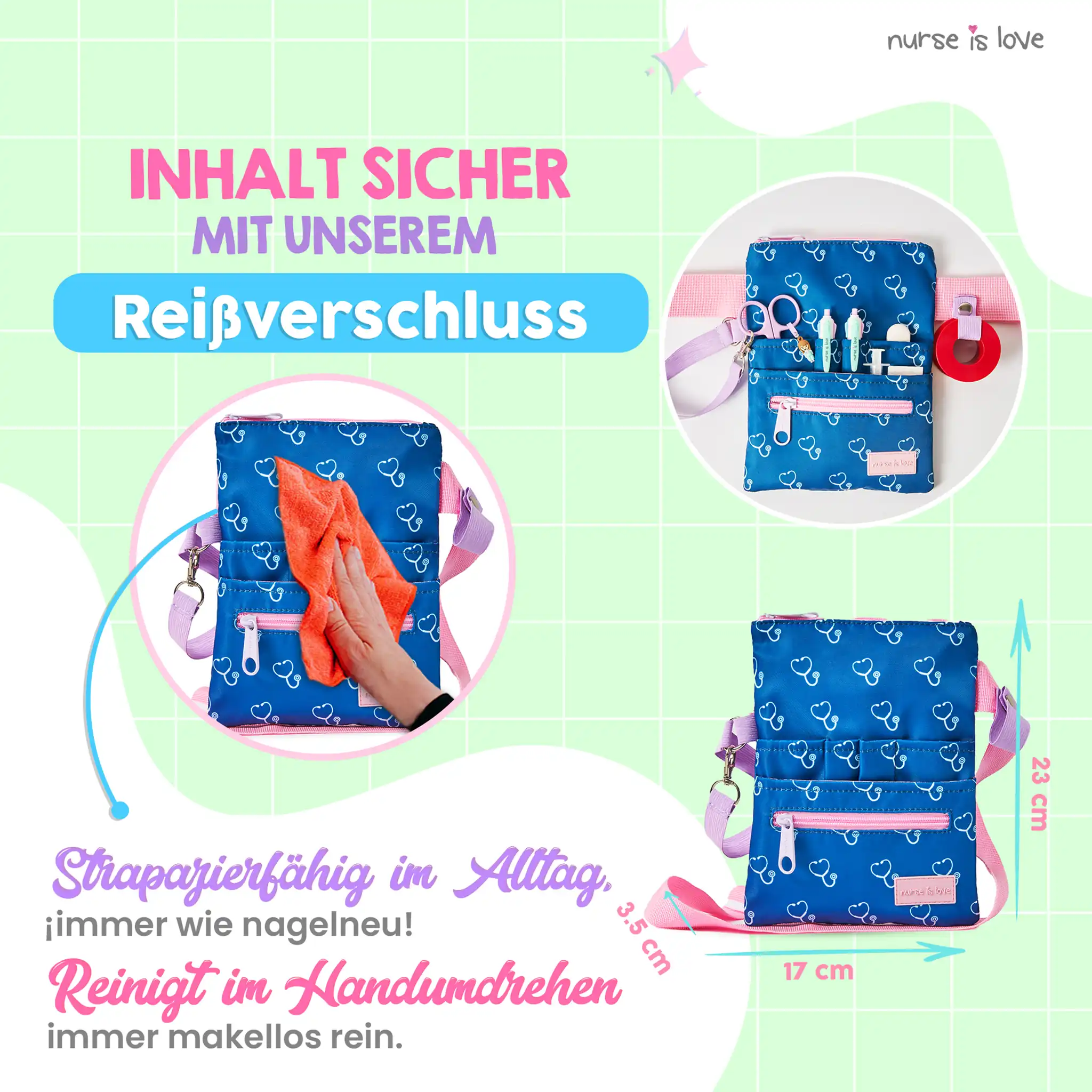 Blau Organizer Hüfttasche