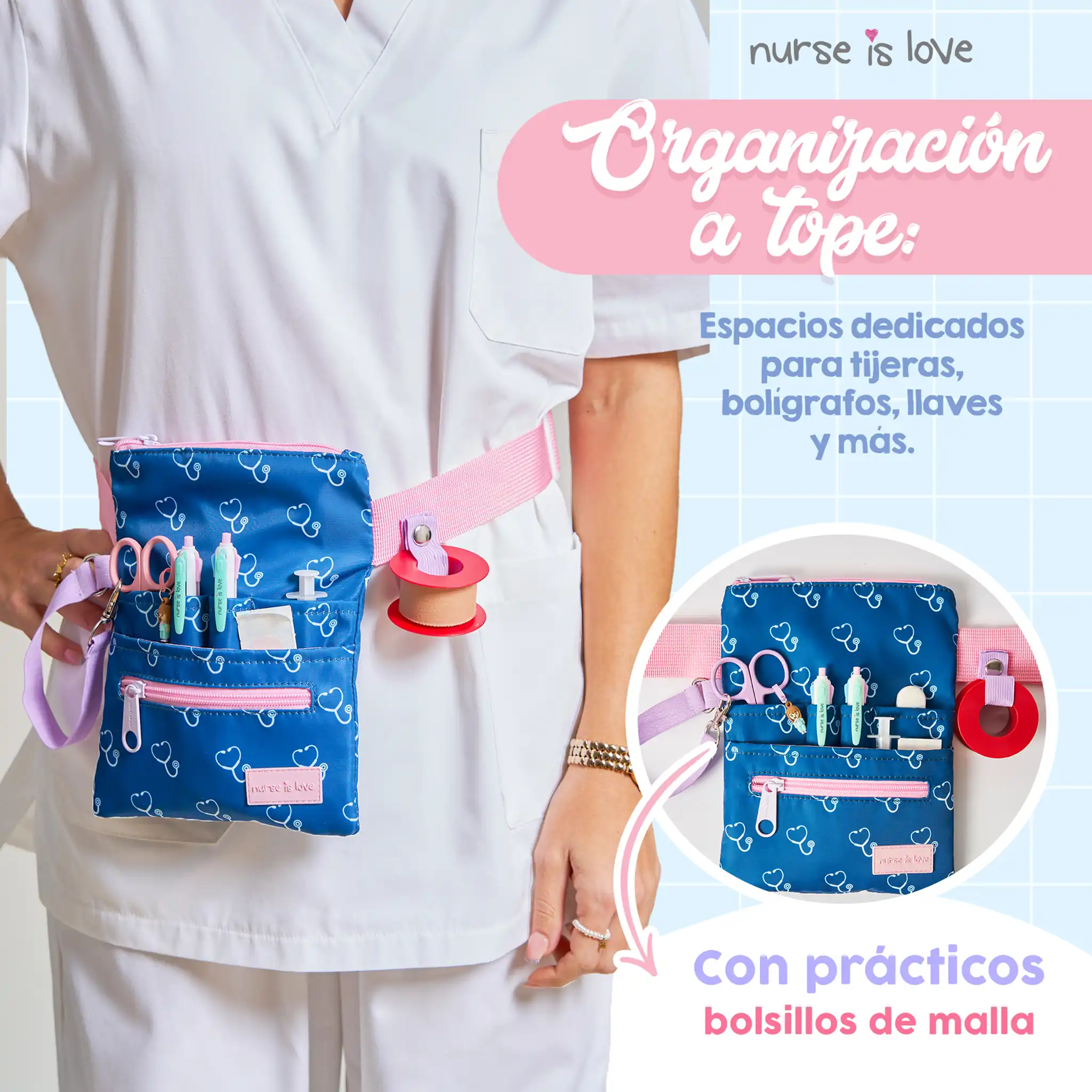 Organizador Riñonera Azul