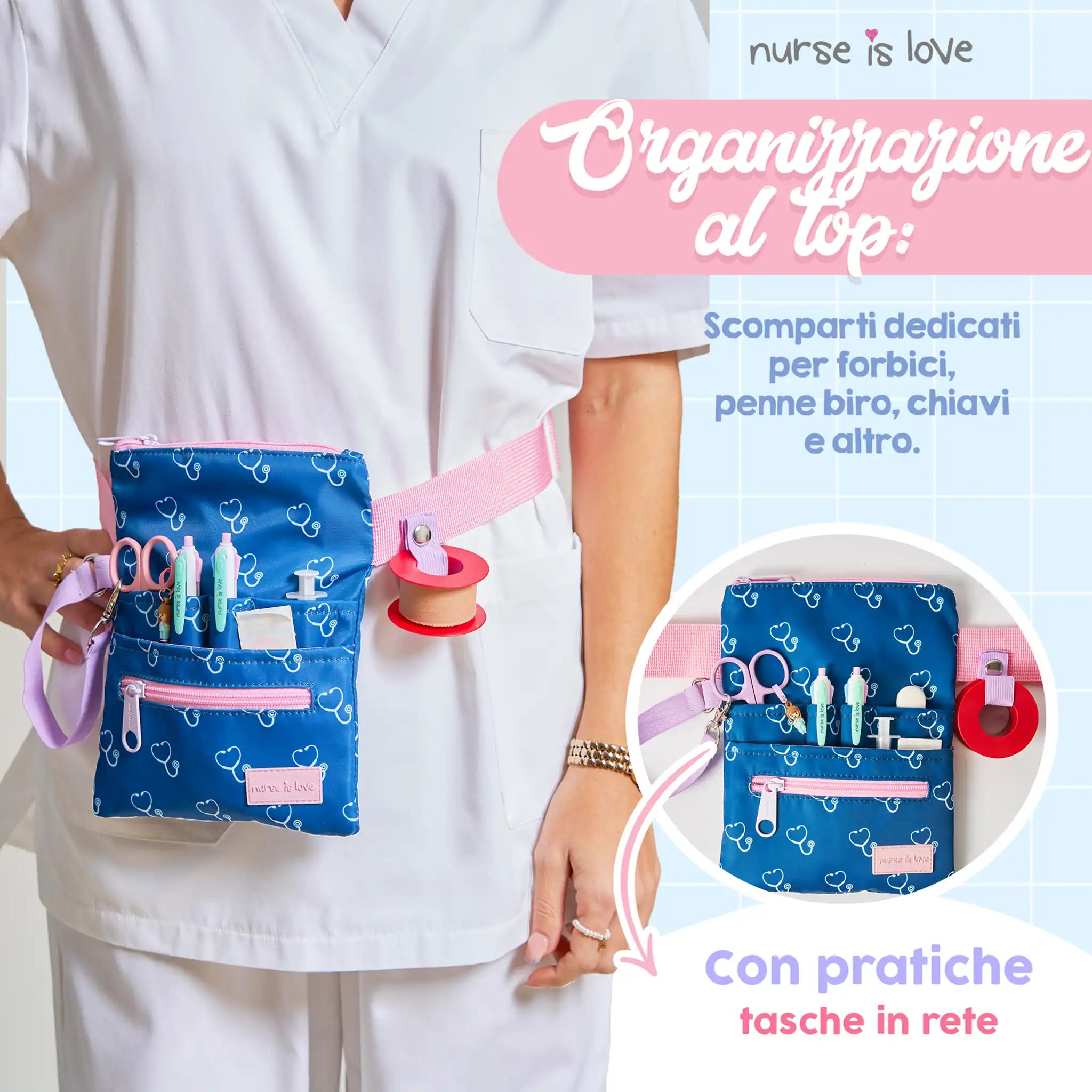 Organizzatore Marsupio Blu