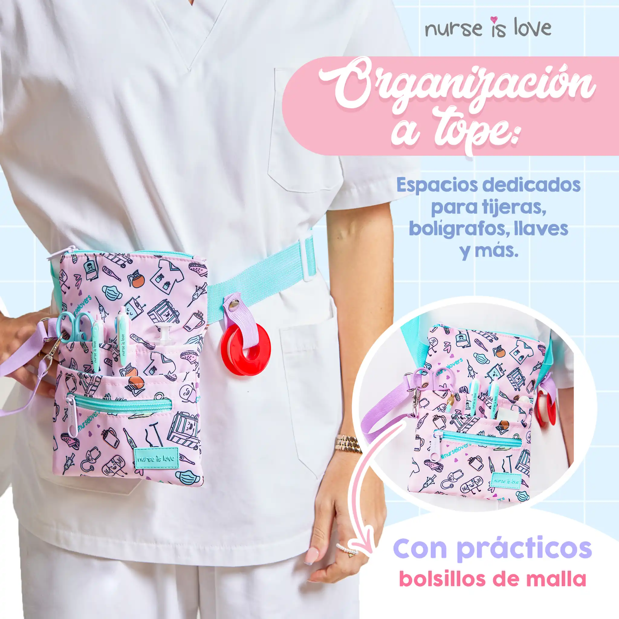 Organizador Riñonera Morado Café