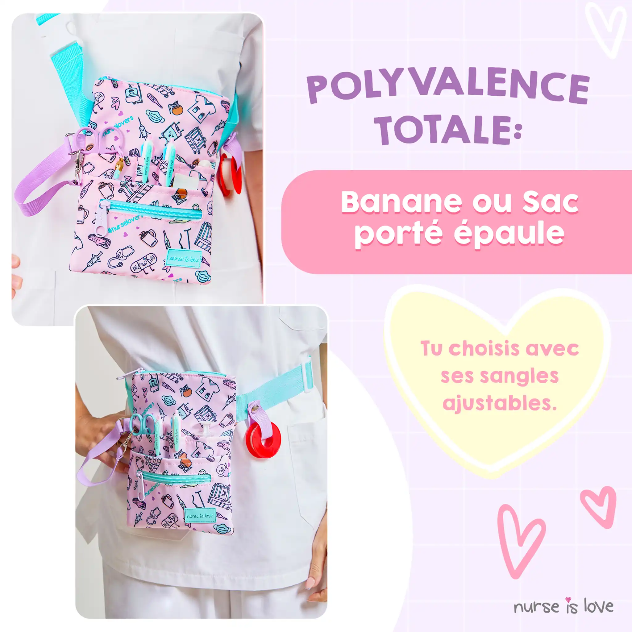 Organisateur Banane Violet Café