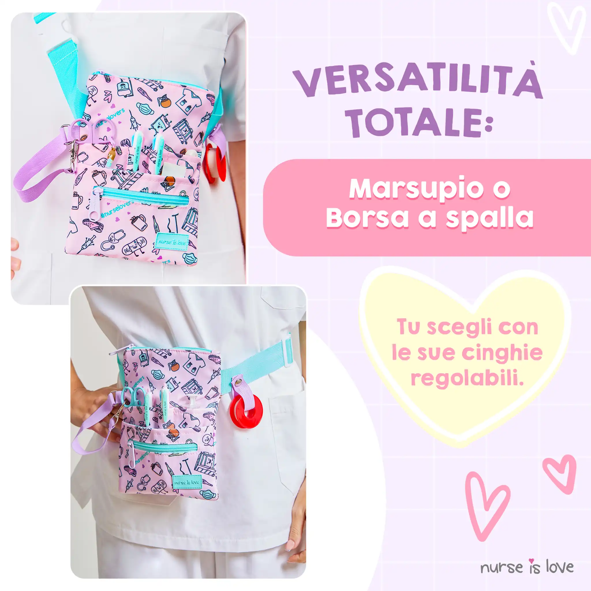 Organizzatore Marsupio Viola Caffè