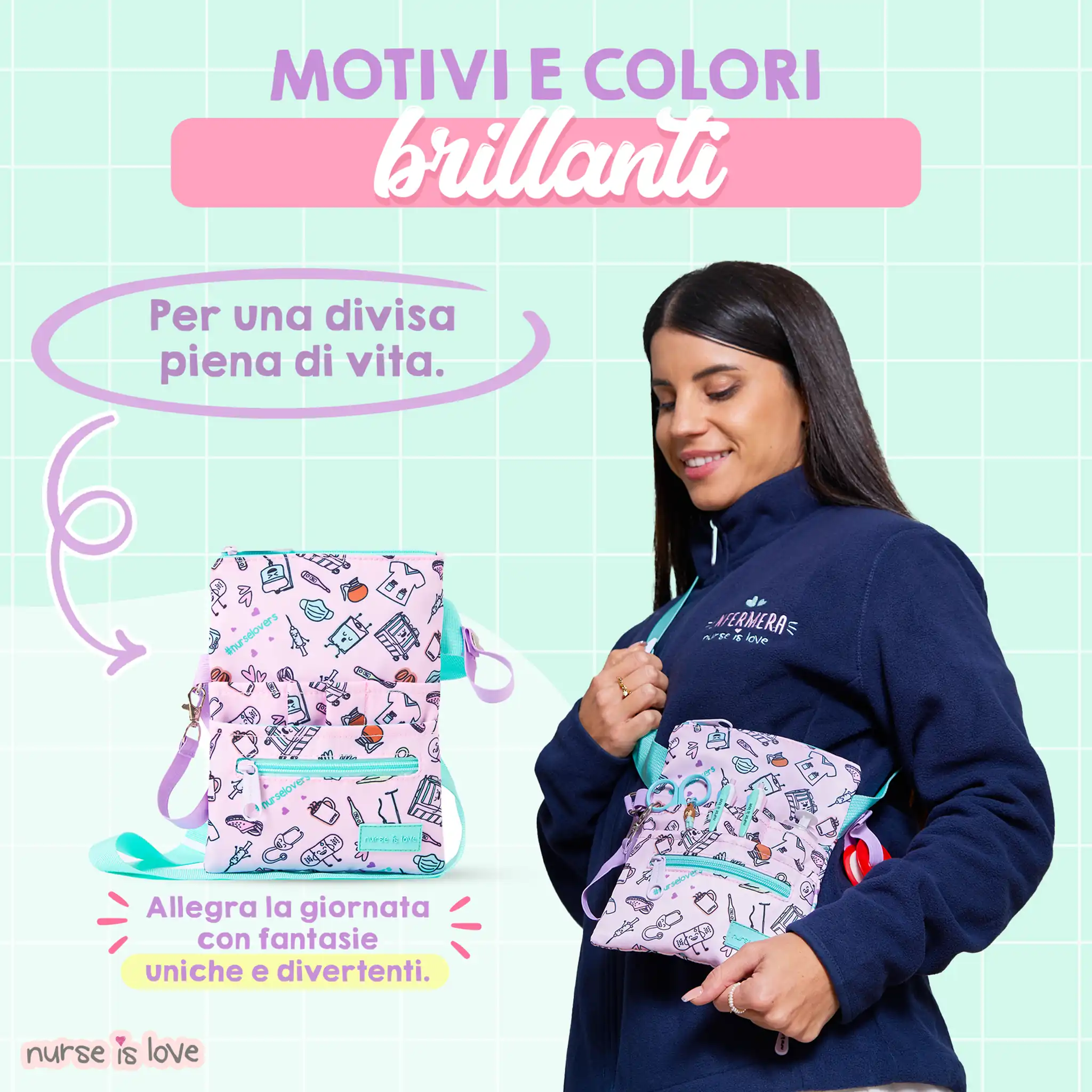 Organizzatore Marsupio Viola Caffè