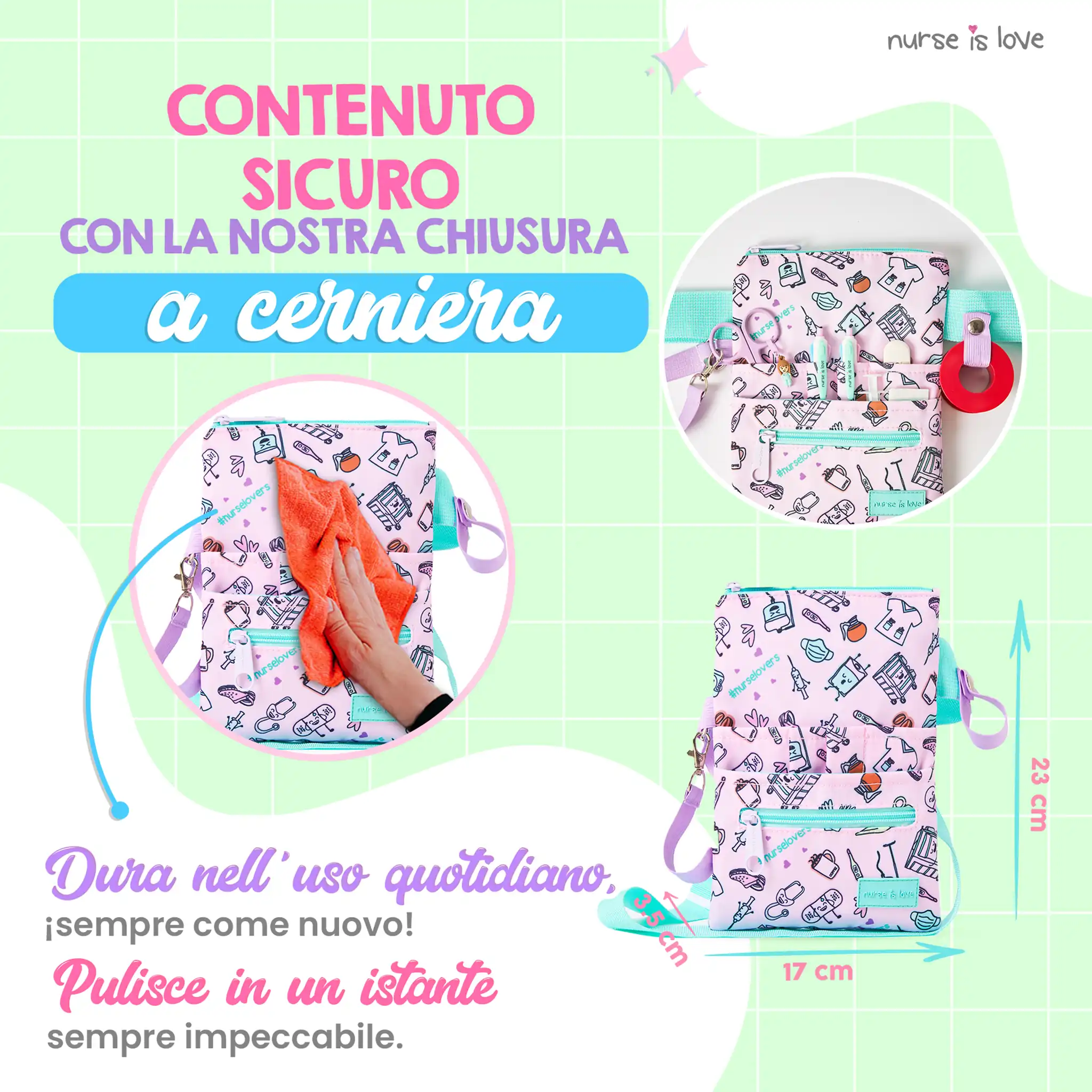 Organizzatore Marsupio Viola Caffè