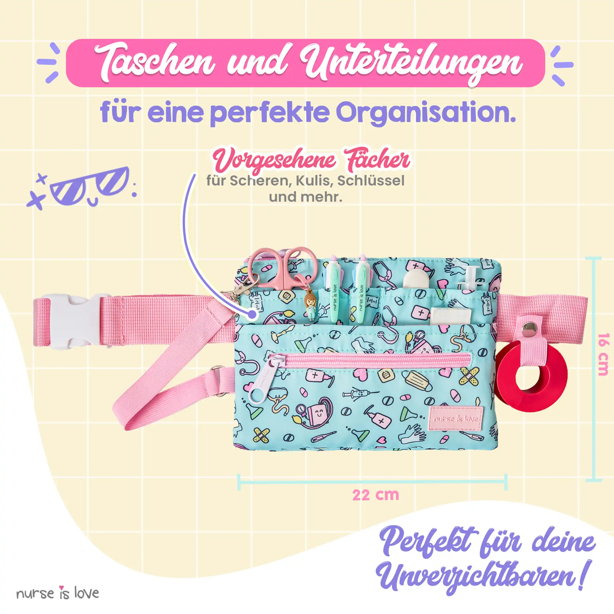 Aqua Organizer Hüfttasche Horizontal