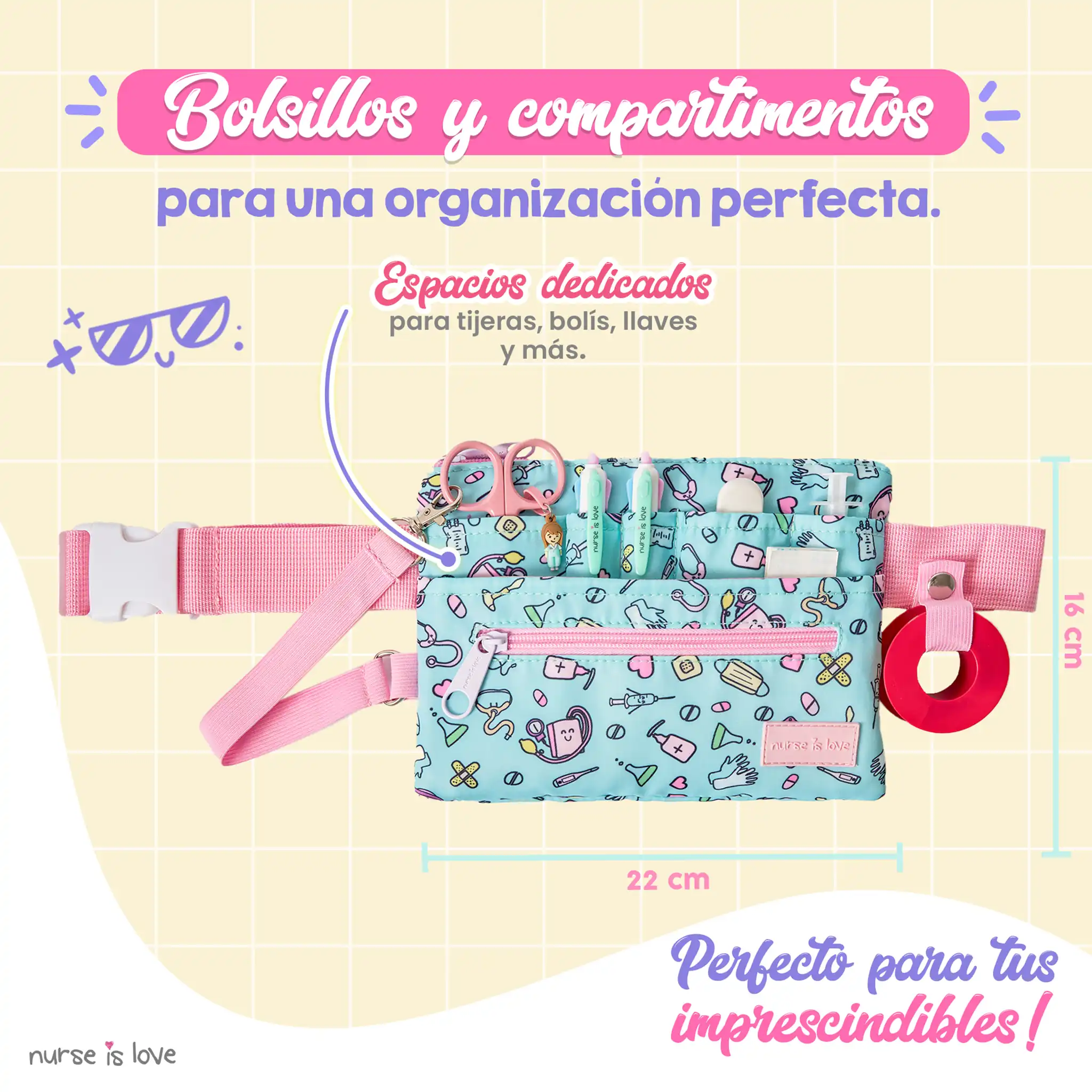 Horizontal Aqua Waist Organizer