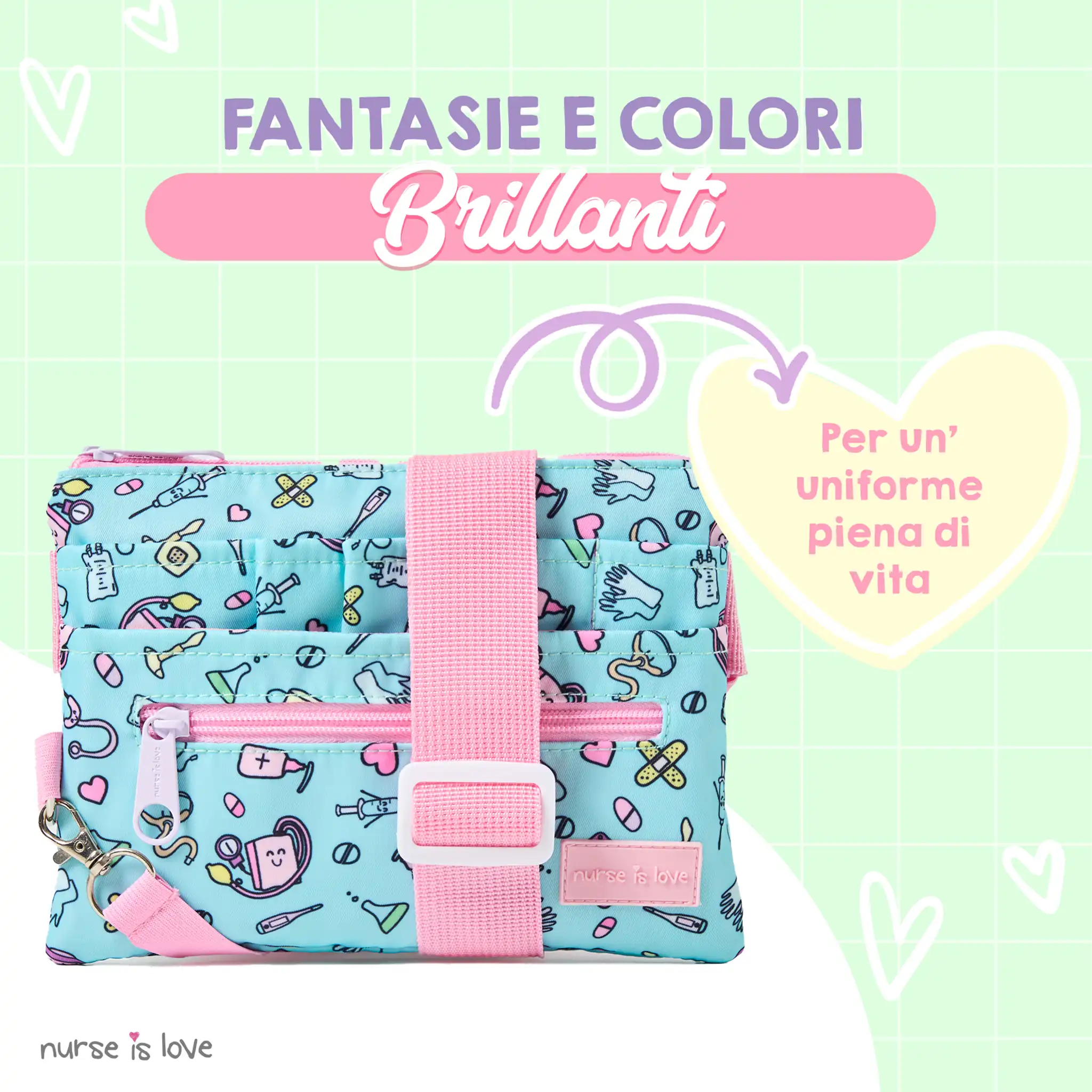 Organizzatore Marsupio Orizzontale Aqua