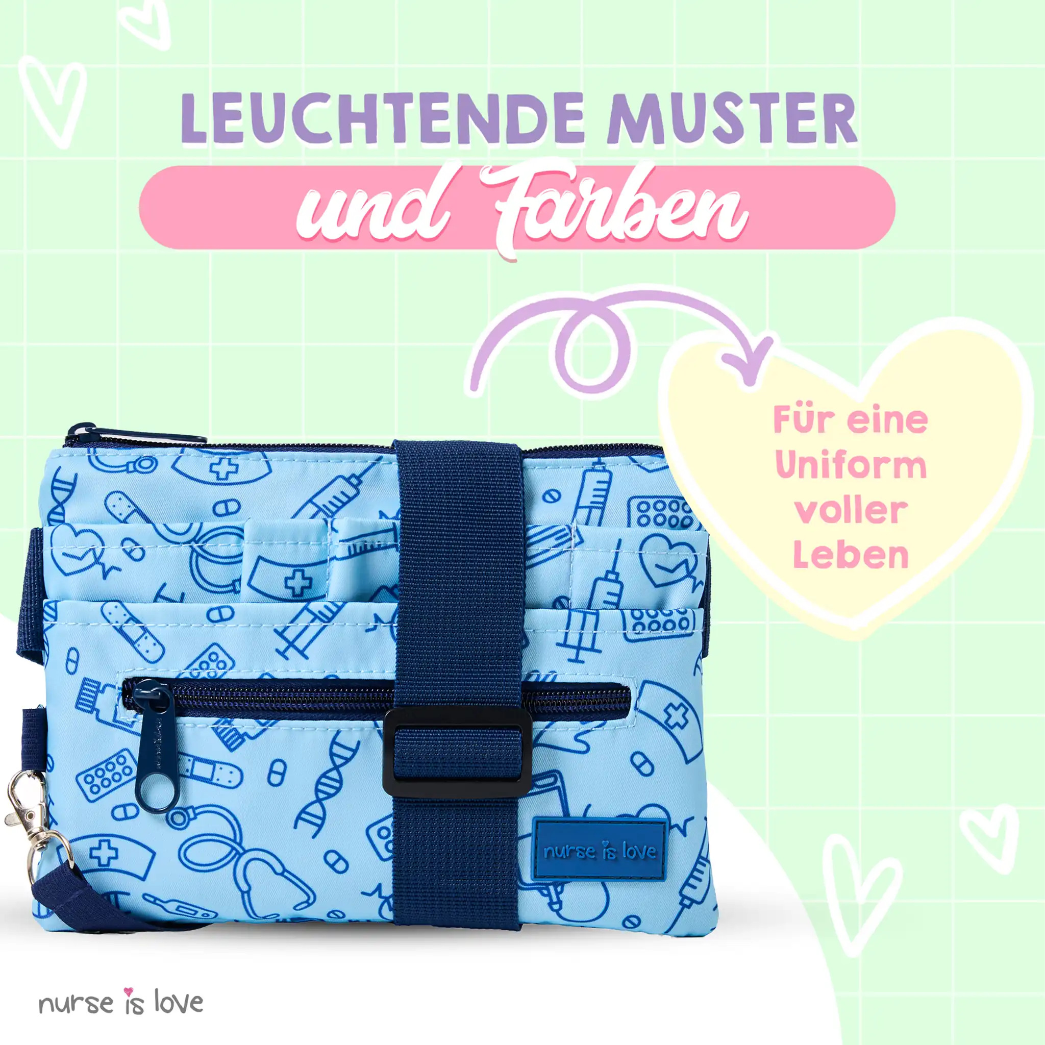Unisex Organizer Hüfttasche Horizontal