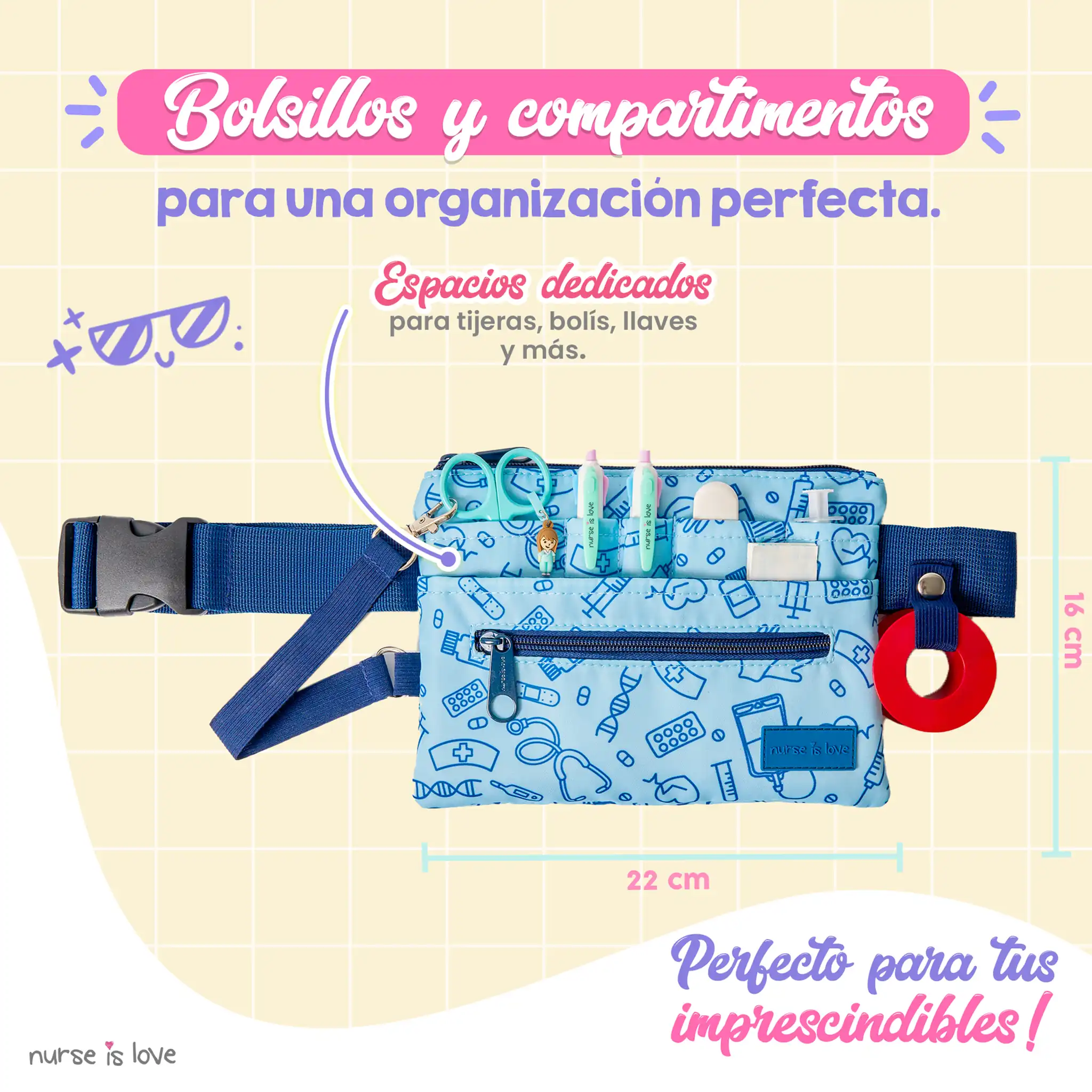 Organizador Riñonera Horizontal Unisex