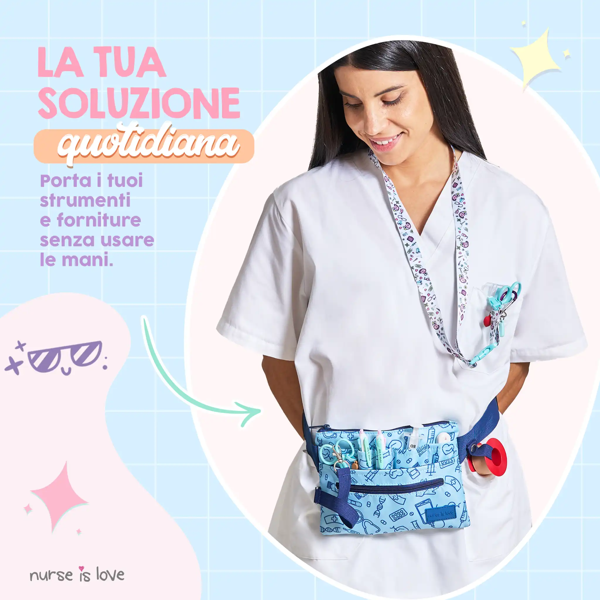 Organizzatore Marsupio Orizzontale Unisex