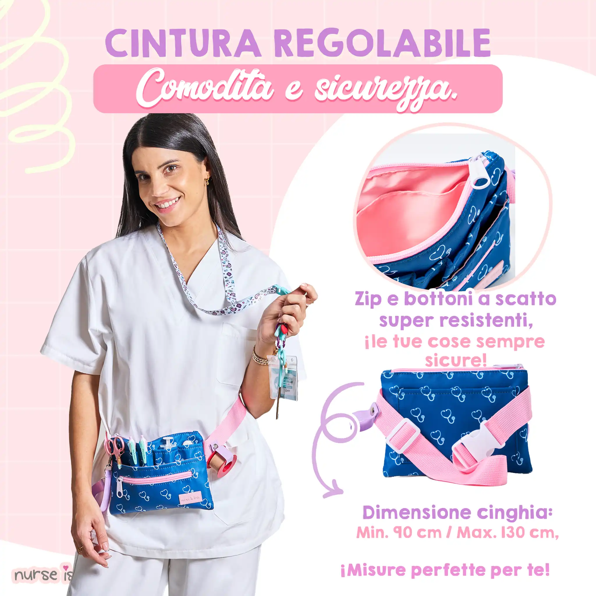Organizzatore Marsupio Orizzontale Blu