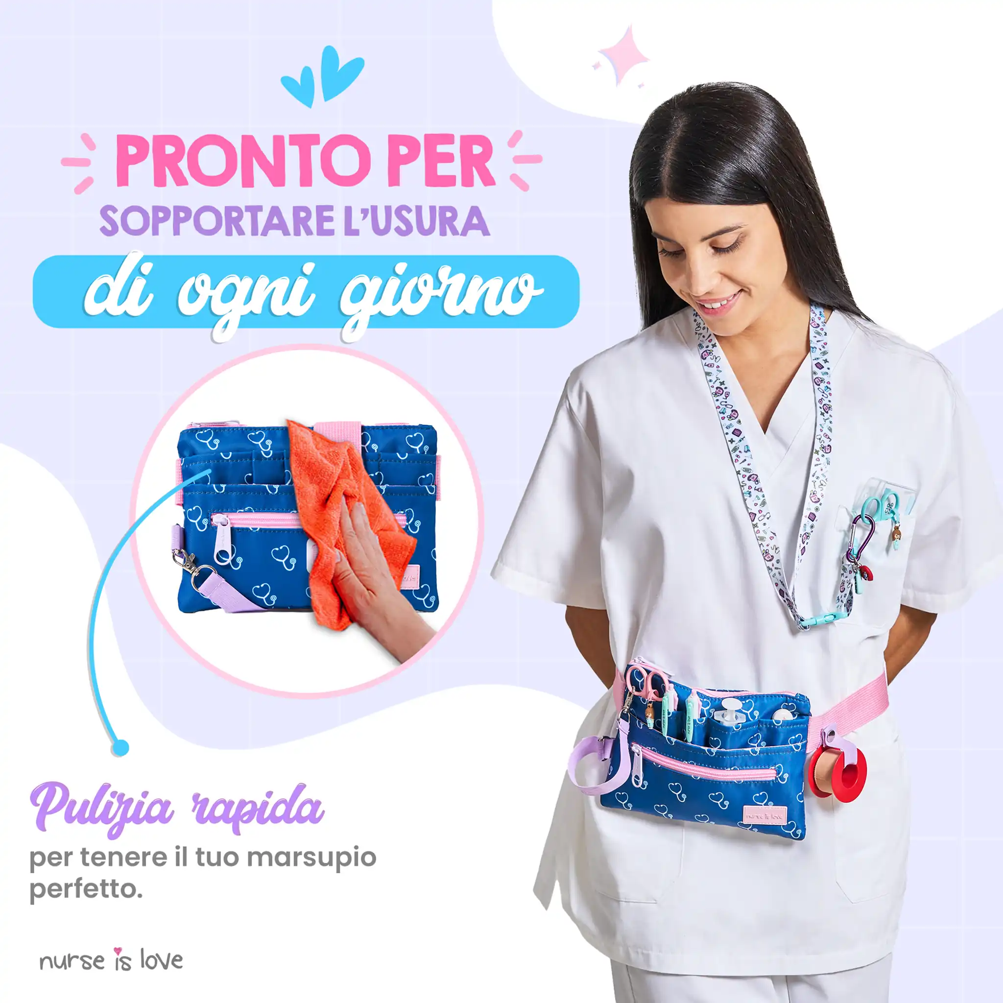 Organizzatore Marsupio Orizzontale Blu