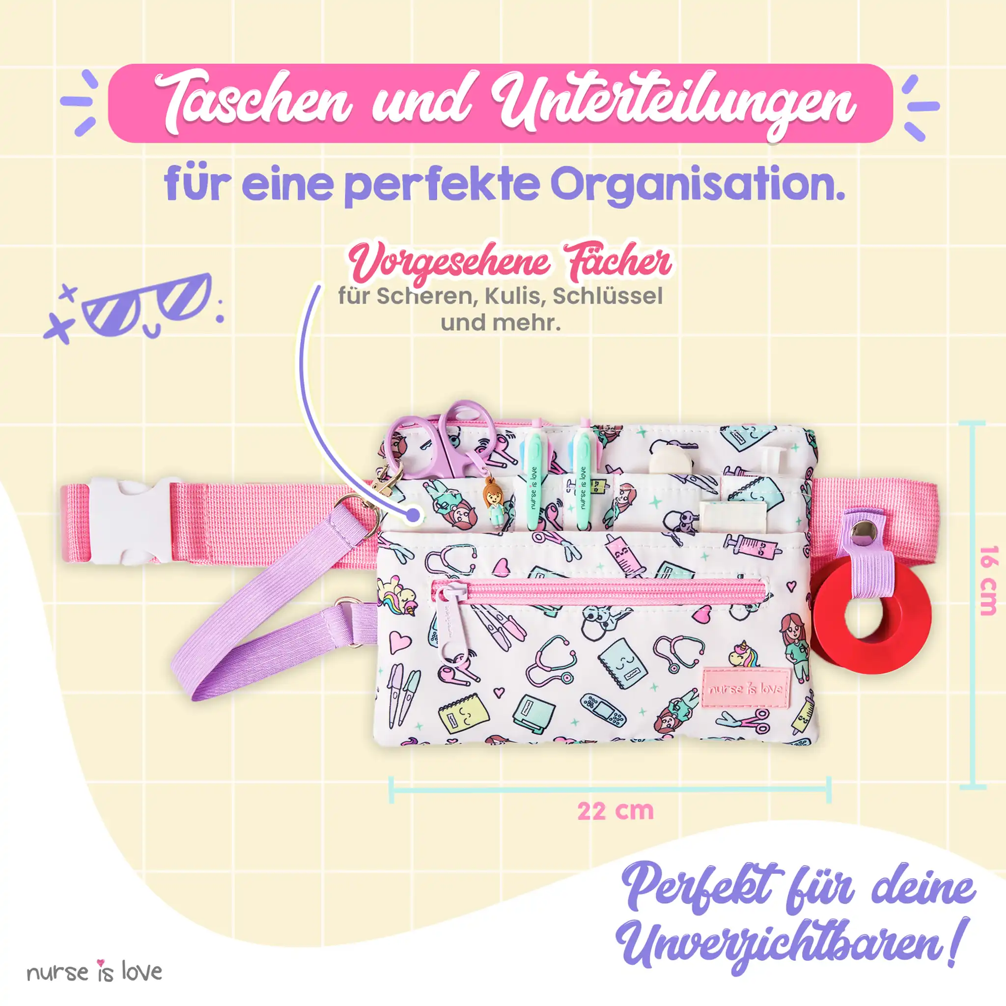 Einhorn Organizer Hüfttasche Horizontal