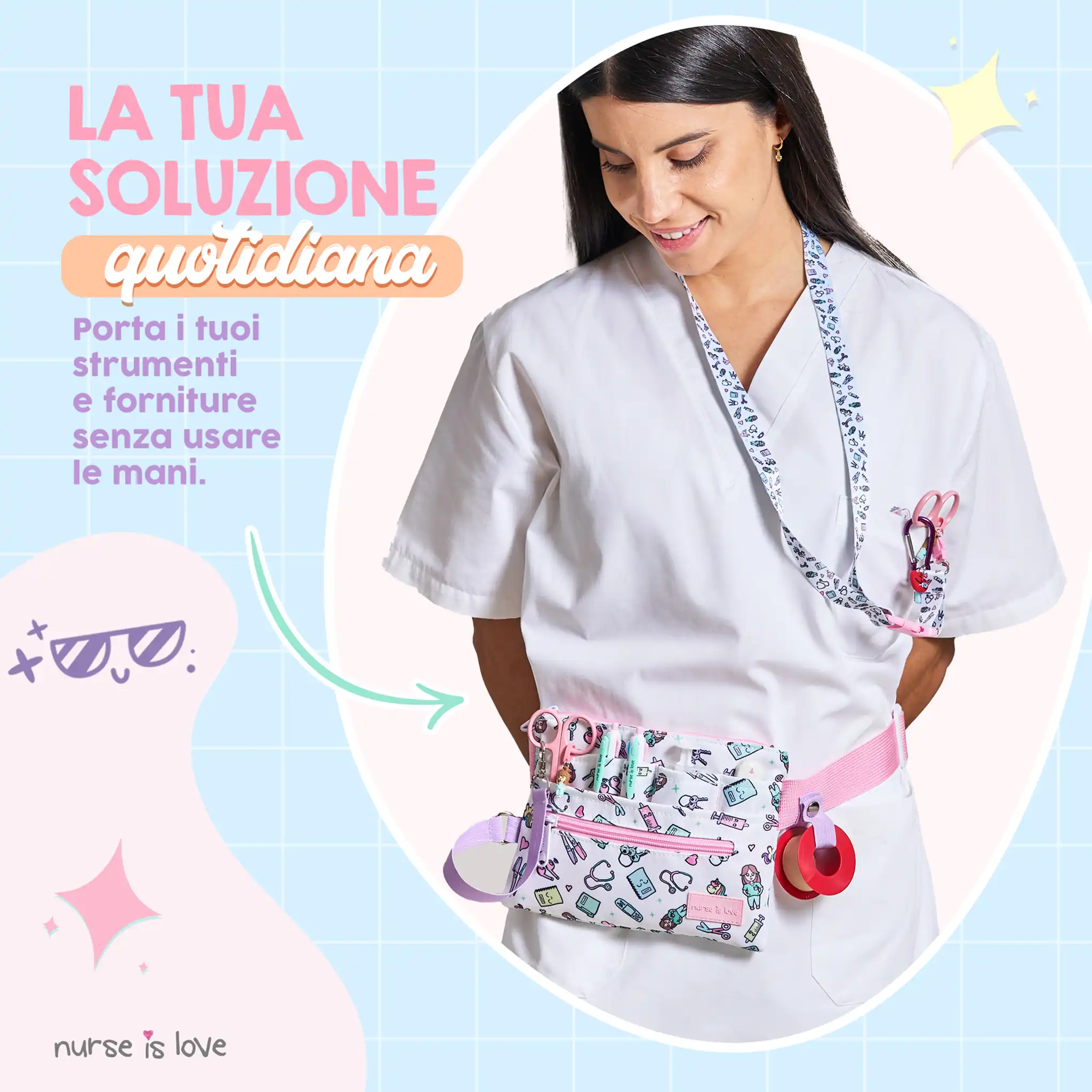 Organizzatore Marsupio Orizzontale Unicorni