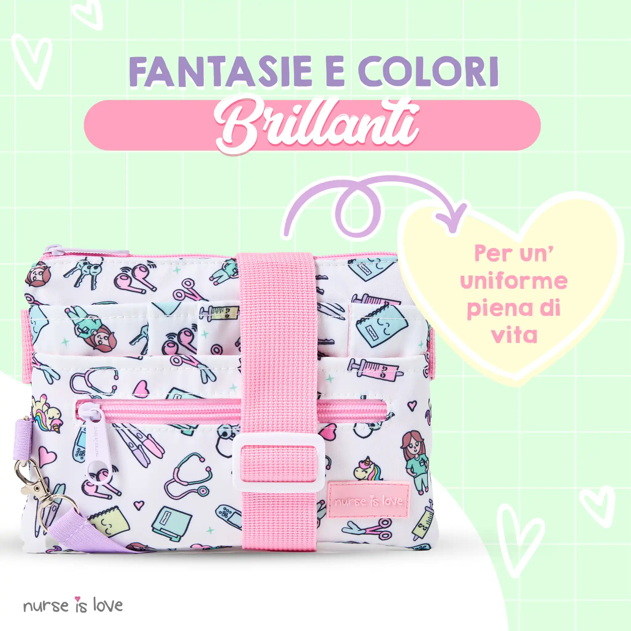 Organizzatore Marsupio Orizzontale Unicorni