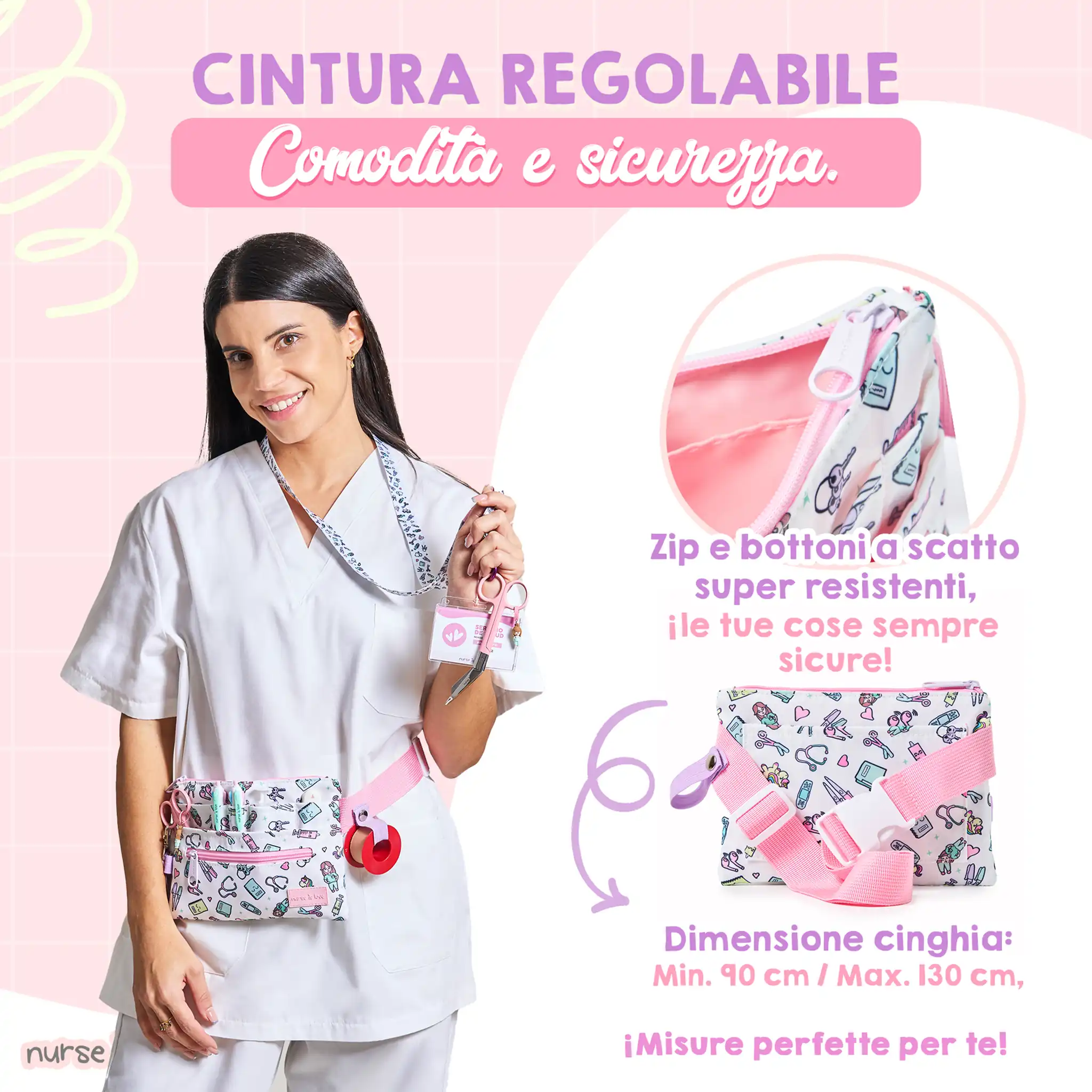 Organizzatore Marsupio Orizzontale Unicorni