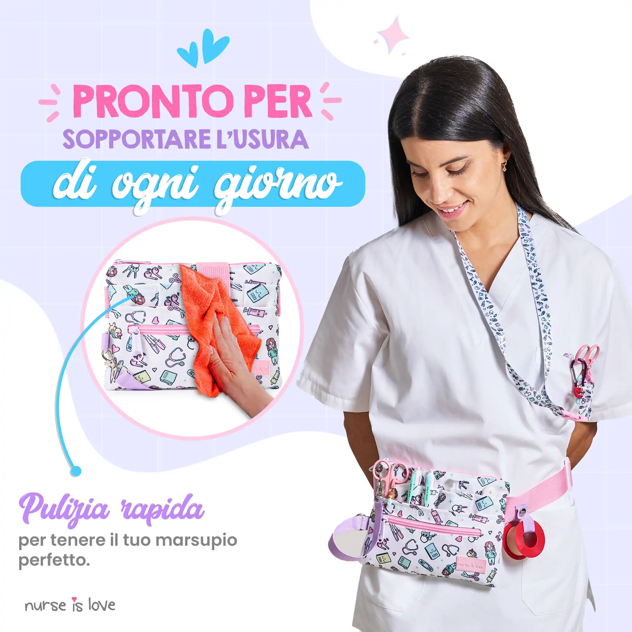 Organizzatore Marsupio Orizzontale Unicorni